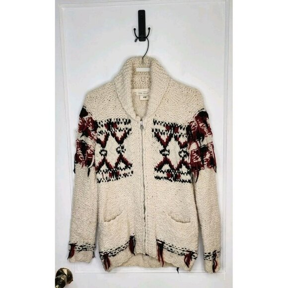 Kids Isabel Marant Pour H&M Knitted Fringe Thylane Sweater Cardigan Size 8-10Y - Picture 1 of 4